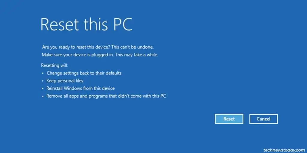 How To Factory Reset Your Windows Computer 6 windows-reset-this-pc-winre-1024x512