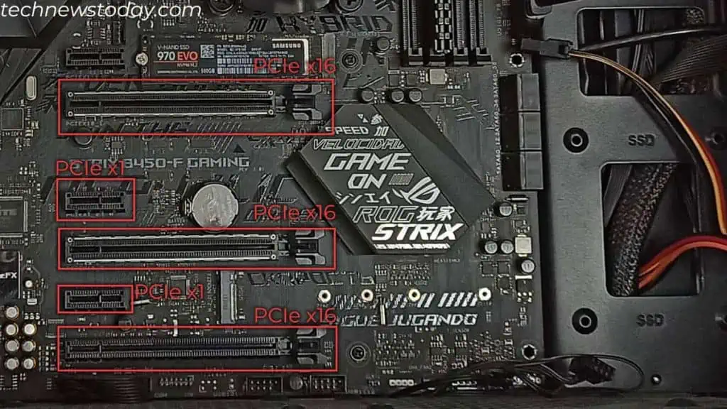 How to Connect GPU to the Motherboard in 6 Steps 9 All-PCIe-slots-on-motherboard-1024x576