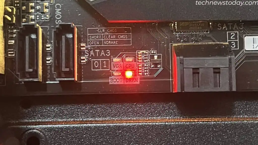 How to Tell if RAM is Bad? 1 DRAM-post-led-on-motherboard-1-1024x576