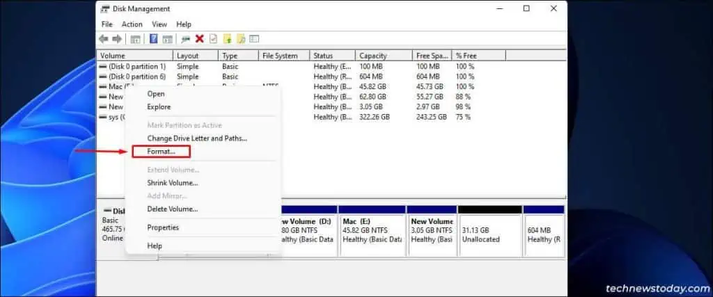 How To Open Disk Management in Windows 11? 7 Format-Drive-1024x427