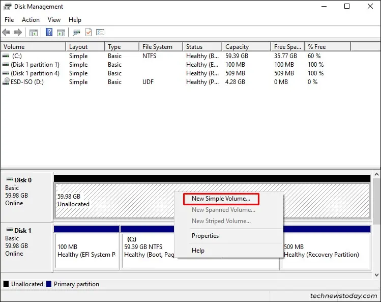 How To Open Disk Management in Windows 11? 5 New-simple-volume-on-new-disk