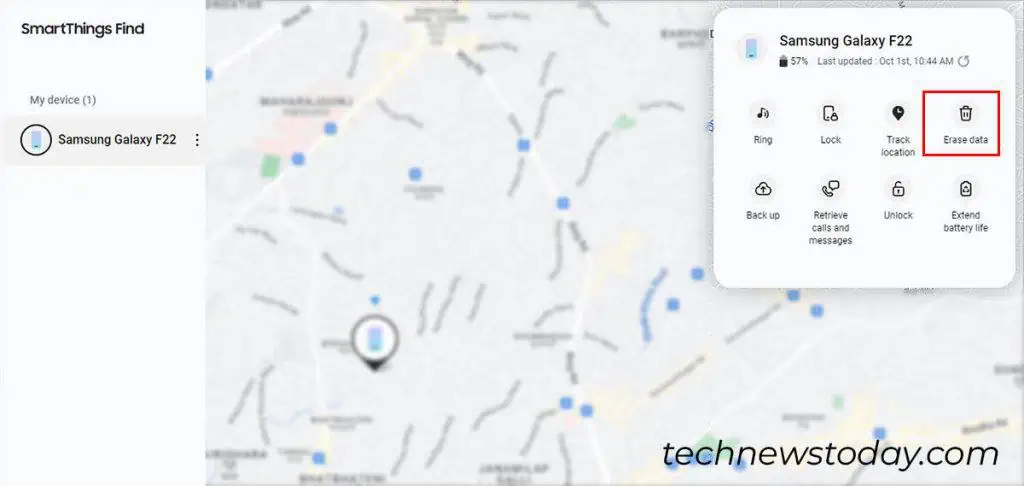 How to Factory Reset Android Without Password 2 On-the-top-right-corner-click-on-Erase-data-1024x486