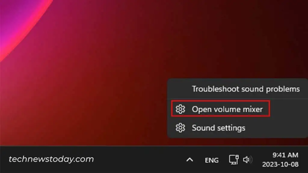 Can't Hear People on Discord? Try these 9 Fixes! 1 Open-Volume-Mixer-on-Windows-1024x576