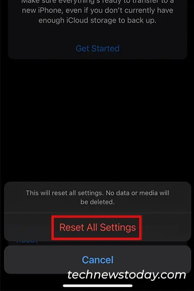 How to Fix No Video Option on iPhone 9 Reset-all-settings-on-iphone