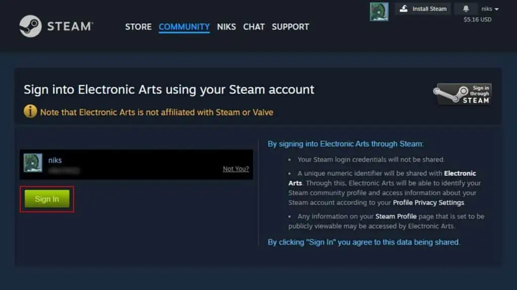 How to Link EA Account to Steam? 3 Simple Ways 6 Sign-in-Button-1024x576