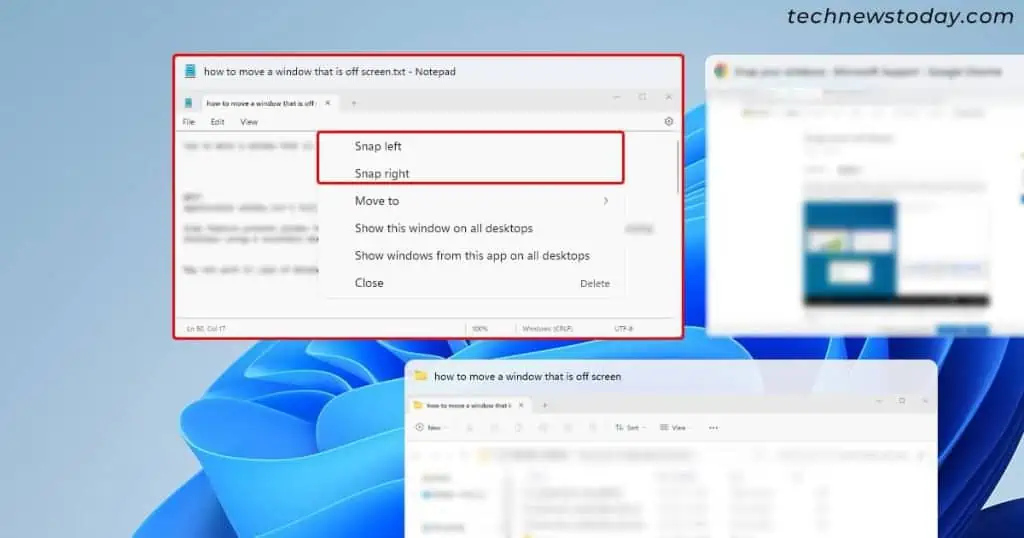 How to Move a Window That Is Off-Screen 5 Snap-off-screen-windows-to-left-or-right-1024x538