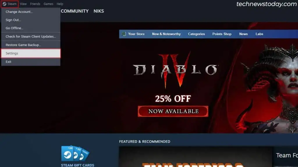 Steam Overlay Not Working? Here’s How to Fix It 1 Steam-settings-option-1024x576