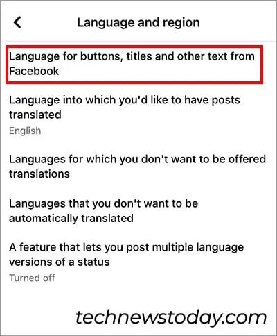 Tap-on-Language-for-buttons-titles-and-other-text-from-Facebook