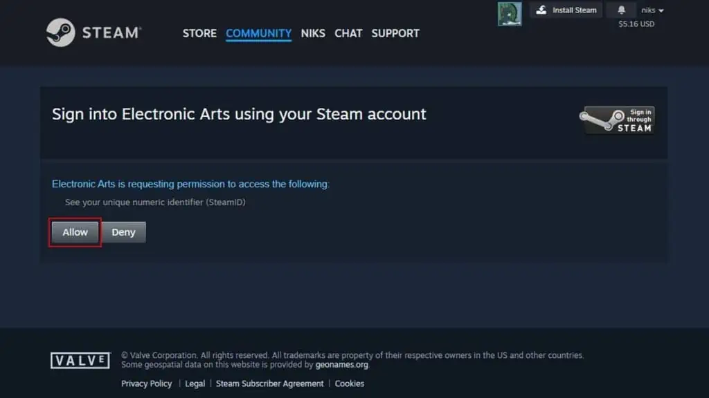 How to Link EA Account to Steam? 3 Simple Ways 7 allow-permission-1024x576