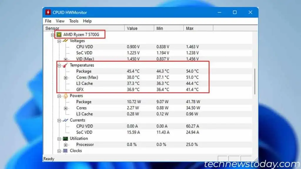 How to Check CPU Temp in Windows 11? 5 check-cpu-temp-hardware-monitor-application-1024x576