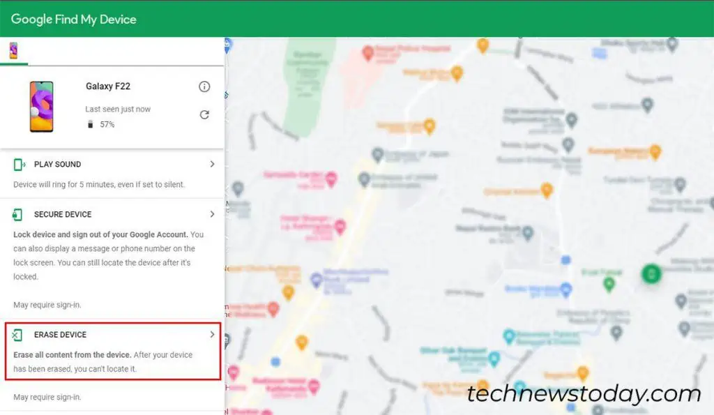 How to Factory Reset Android Without Password 1 click-on-Erase-Device-1024x595