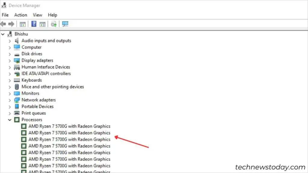 4 Ways to Check What CPU You Have 7 cpu-in-device-manager-1024x576
