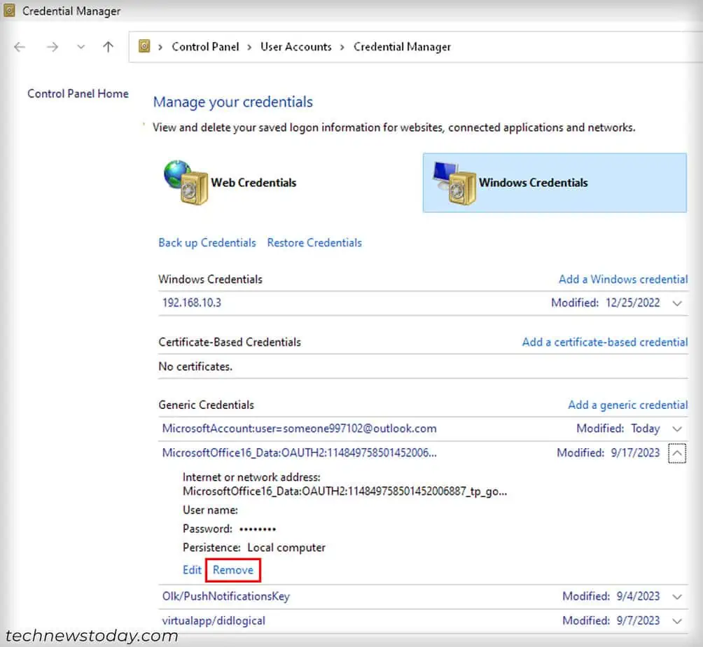 credential-manager-windows-credentials-Microsoft-Office-Remove-1