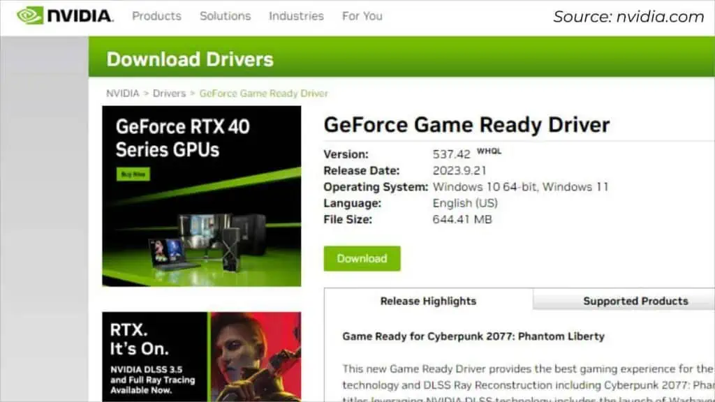 What Is Monitor Ghosting? Causes and Fixes 10 downloading-drivers-from-nvidia-1024x576