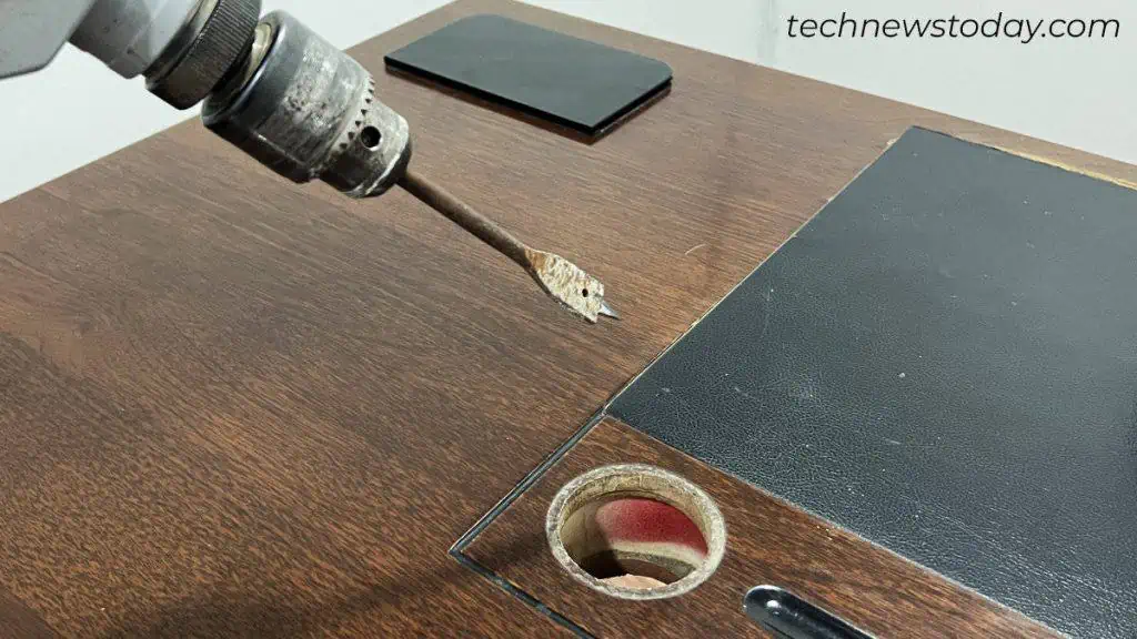 Organizing Keyboard and Mouse Cables (6 Best Ways) 7 drill-hole-in-table-1024x576