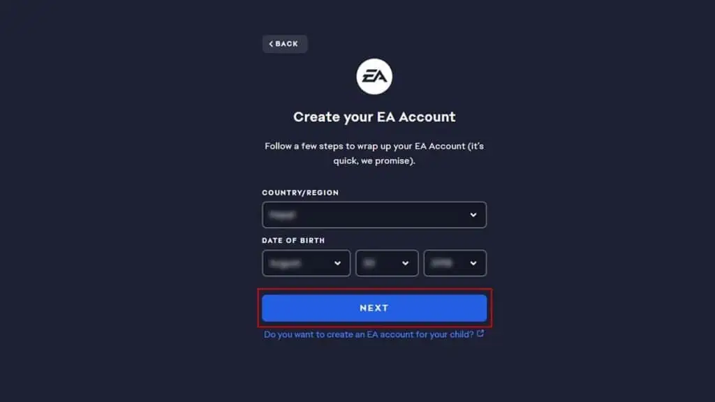 How to Link EA Account to Steam? 3 Simple Ways 11 entering-country-and-DOB-1024x576