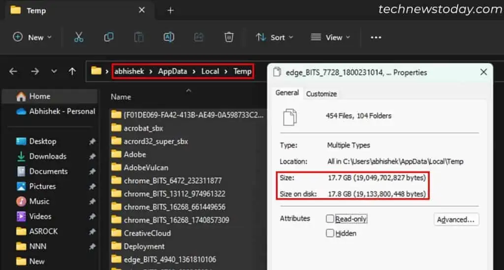 How to Free Up Disk Space on PC? 9 Best Ways 5 manually-clear-temporary-files-temp-appdata-1024x549