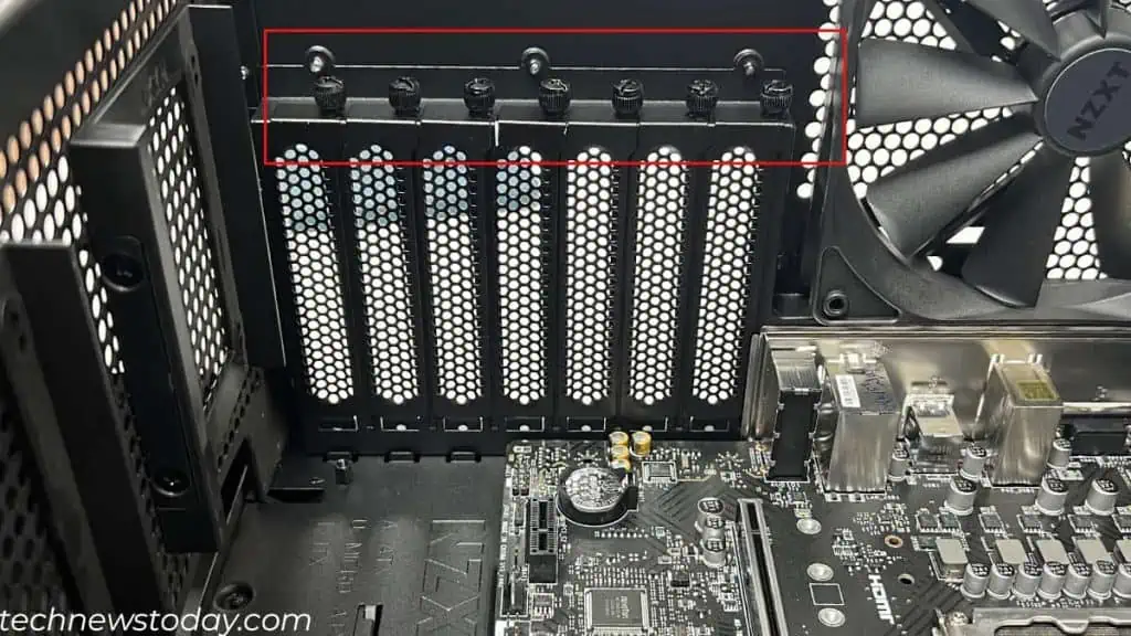 How to Connect GPU to the Motherboard in 6 Steps 11 pcie-slot-bracket-connected-by-a-screw-1024x576