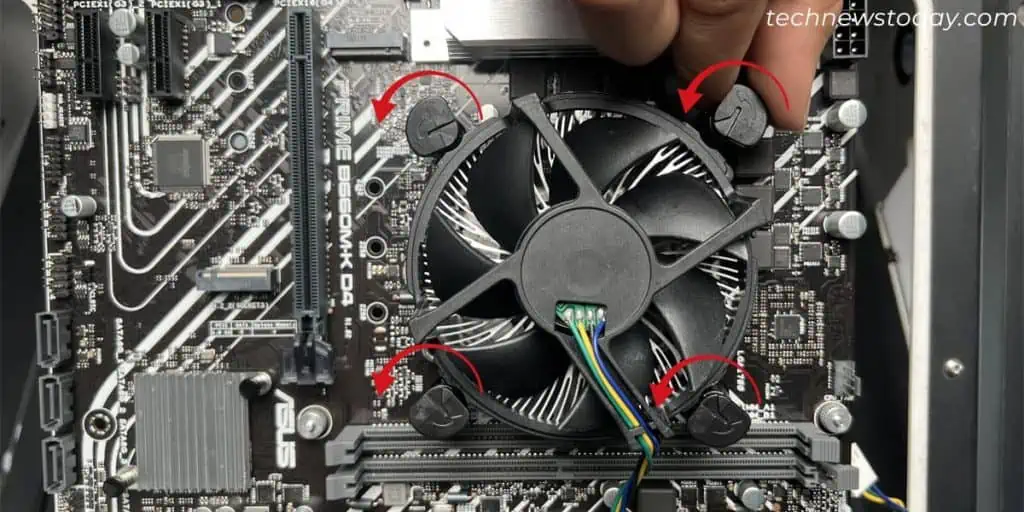 How to Remove a CPU Cooler from Motherboard The Right Way 6 remove-air-cooler-push-pins-1-1024x512