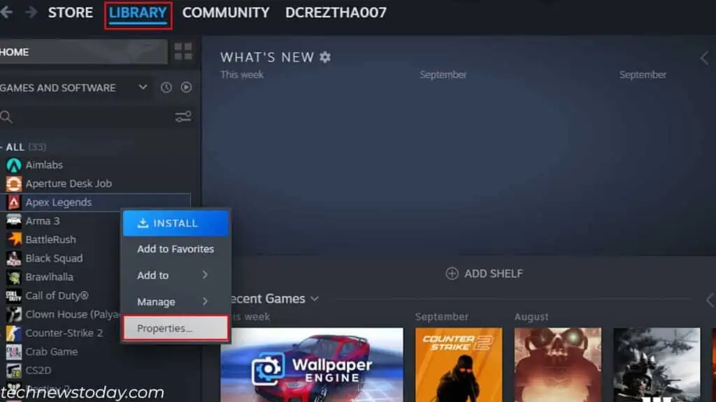 How to Allocate More RAM to an Application? 8 steam-game-library-game-properties-1024x576