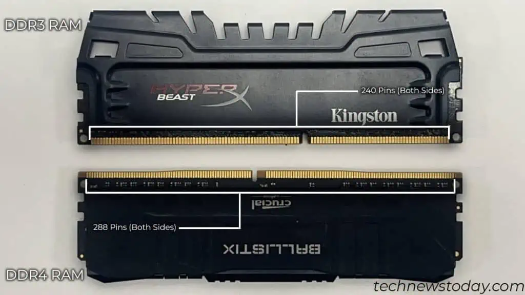 Can I Install DDR3 RAM in DDR4 Slot? 3 total-number-of-pins-in-DDR3-and-DDR4-1024x576