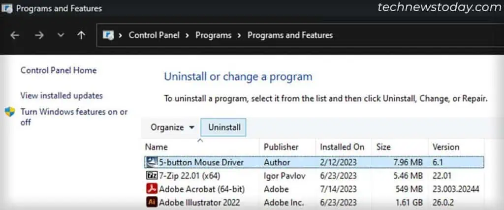 How to Free Up Disk Space on PC? 9 Best Ways 2 uninstall-unnecessary-programs-programs-and-features-1024x427
