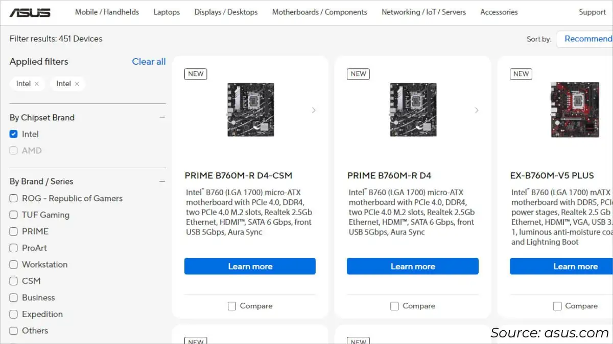 asus-product-catalog-page-for-shopping-motherboard
