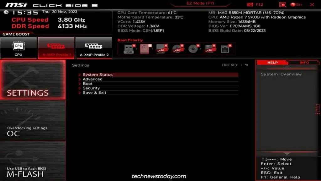 What is BIOS Time? How to Change It 1 biois-system-status-tab-1024x576