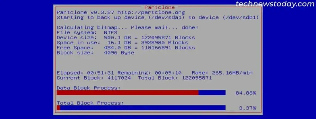 How to Clone a Hard Drive to SSD 16 clonezilla-cloning-process-wait-1024x388