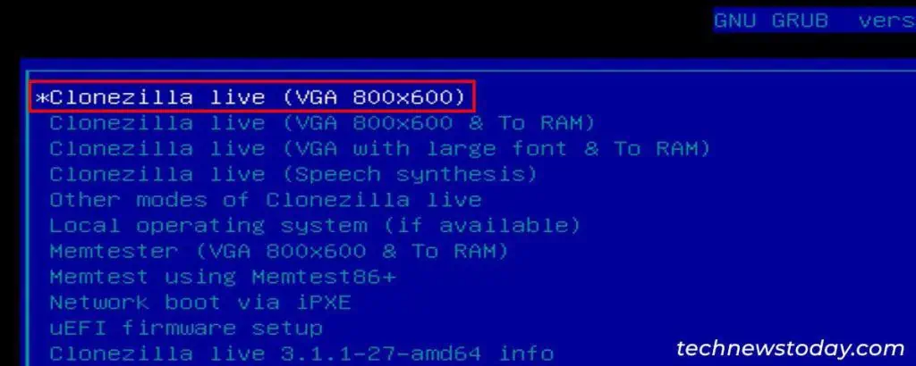 How to Clone a Hard Drive to SSD 6 clonezilla-live-select-1024x410