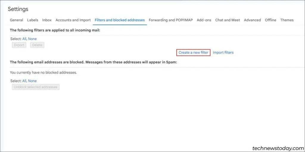 How To Stop Spam Emails? 6 Quick Ways 4 create-a-new-filter-1024x512