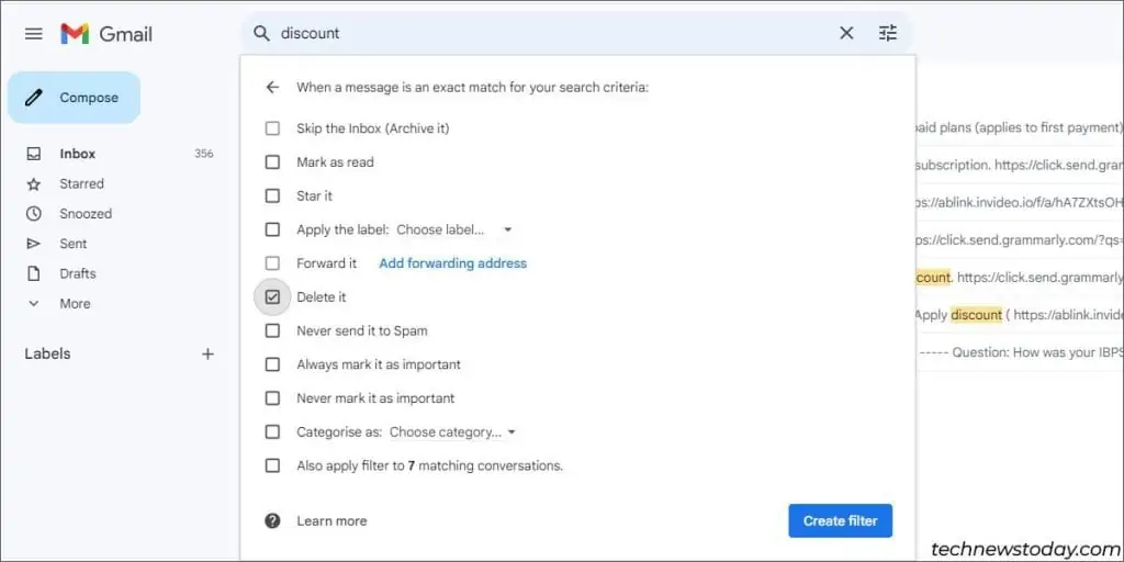 How To Stop Spam Emails? 6 Quick Ways 6 filter-rules-delete-spam-1024x512