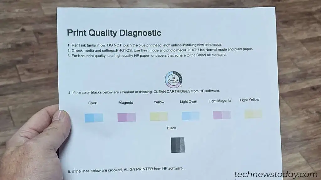 Printer Not Printing Black? Here's How to Fix It 5 print-quality-diagnostic-page-to-see-ink-levels-1024x576
