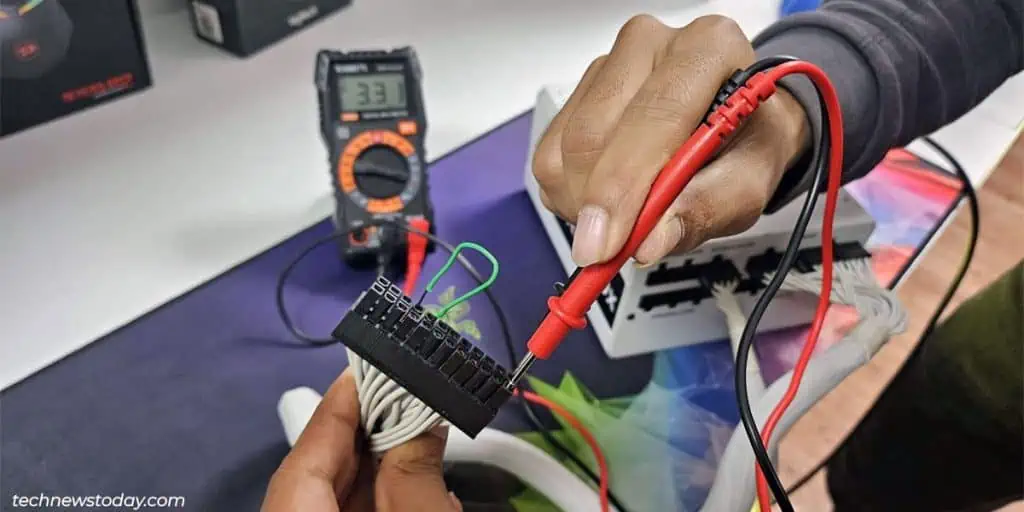 Computer Died? Here’s What You Should Do Next 3 psu-connector-test-with-multimeter-1024x512