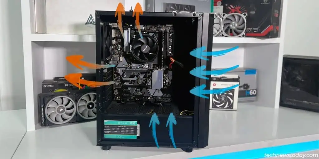 How To Lower CPU Temperature? 4 airflow-in-pc-case-1024x512