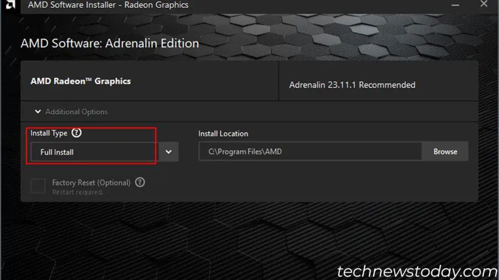 Solved: "Radeon Software and Driver Do Not Match" Error 7 amd-adrenaline-full-installation-1024x576