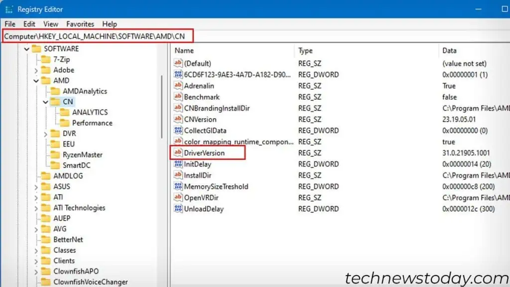 Solved: "Radeon Software and Driver Do Not Match" Error 4 check-display-driver-version-registry-1024x576
