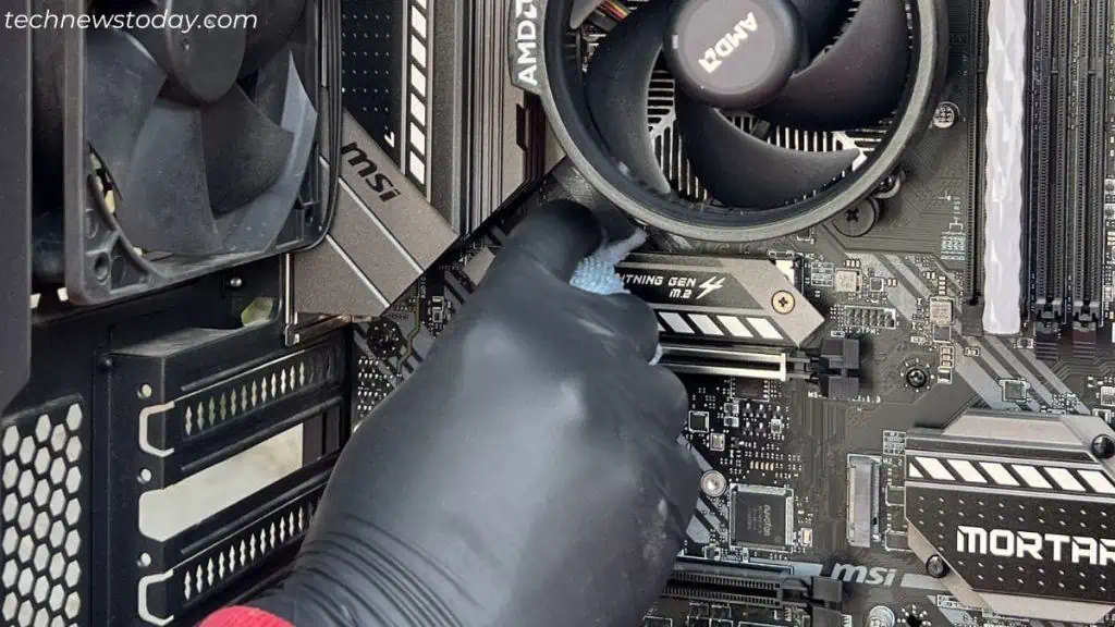 How to Clean Dust From PC 16 cleaning-debris-from-top-of-the-m2-heatsink-1024x576