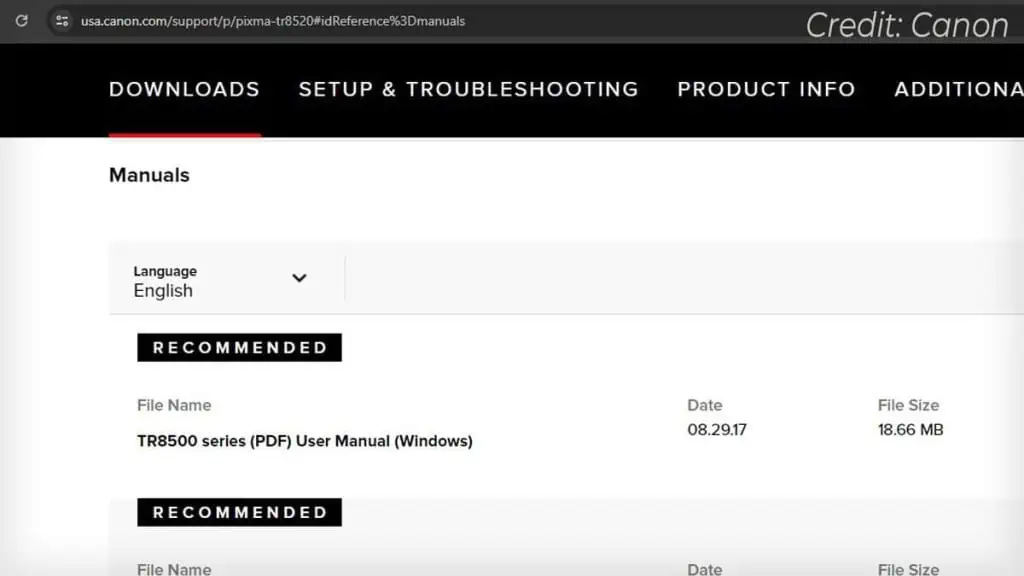 How to Connect Canon Printer to Laptop 8 downloading-user-manual-from-canon-official-website-1024x576