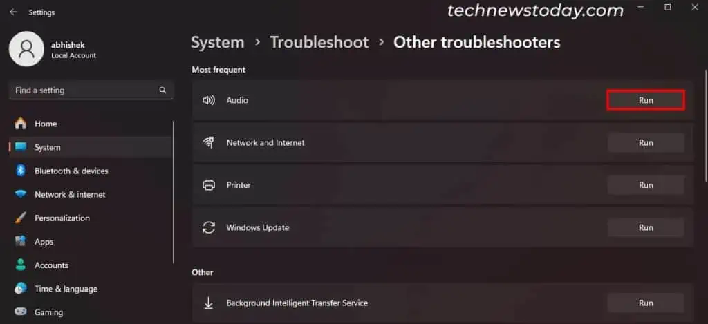 Headphone Jack Not Working On PC? Try these Fixes 4 run-audio-troubleshoter-windows-system-settings-1024x469