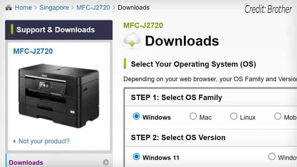 How to Connect Brother Printer to Your PC 4 select-the-os-version-while-downloading-driver-brother-printer-1024x576