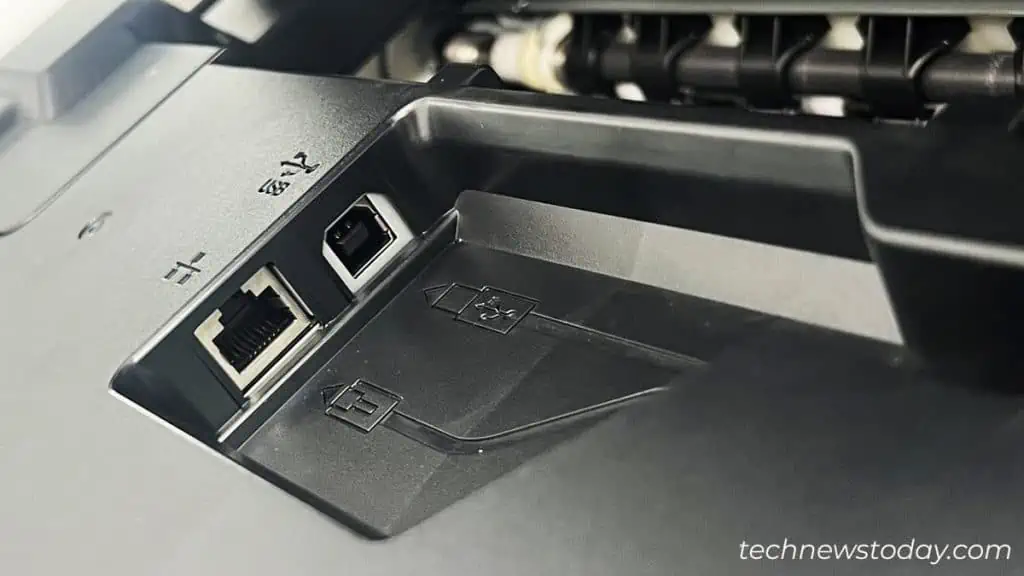 How to Connect Brother Printer to Your PC 2 usb-port-on-printer-under-the-top-cover-1024x576