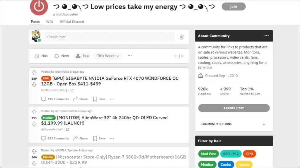 How to Find the Best PC Deals 1 build-a-pc-sales-subreddit-1024x576