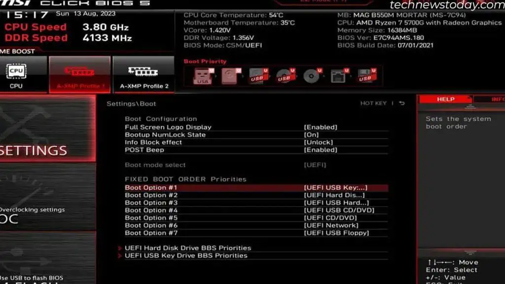 How To Fix Driver Verifier Detected Violation 6 change-boot-order-driver-verifier-violation-1024x576