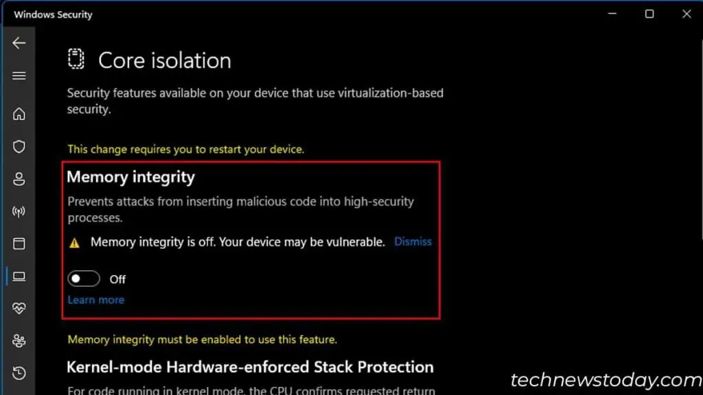 Fix: A Driver Cannot Load on This Device 10 disable-memory-integrity-driver-cannot-load-1024x576