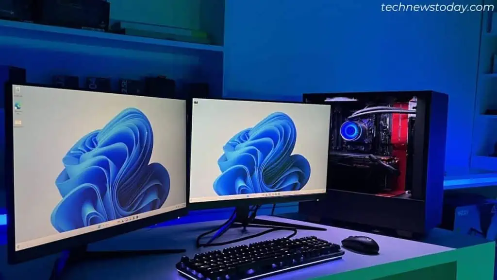 Is Getting Two Monitors Worth It? 5 lack-of-space-due-to-dual-monitor-in-small-desk-1024x576
