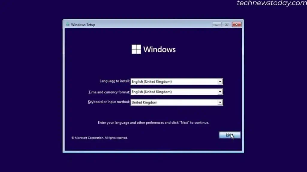 How To Fix Driver Verifier Detected Violation 7 language-select-windows-installation-1024x576