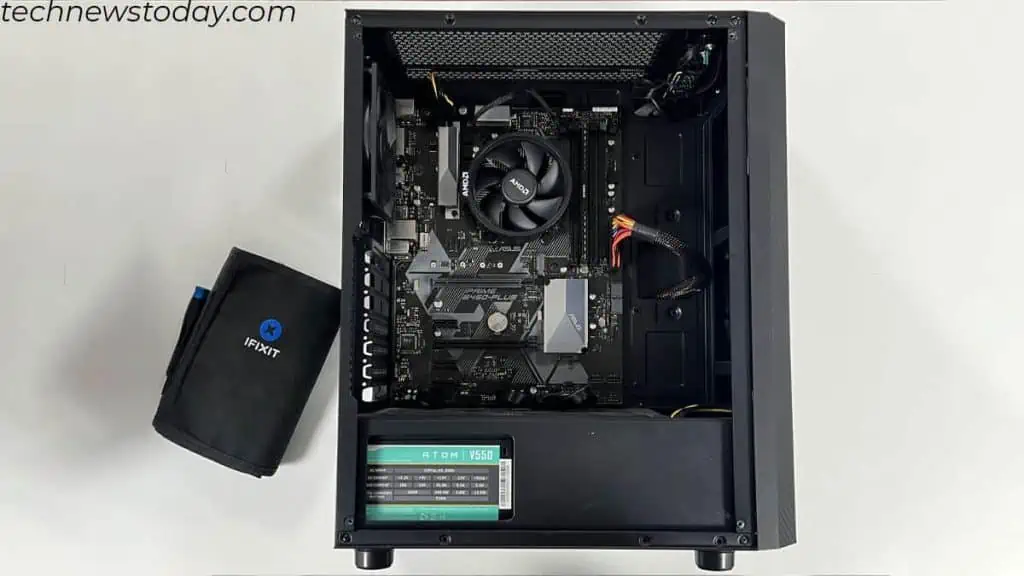 How to Remove PCIe Slot Bracket? 3 lay-the-pc-on-its-side-1024x576