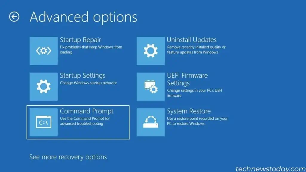 How To Fix Driver Verifier Detected Violation 3 open-command-prompt-advanced-startup-1024x576