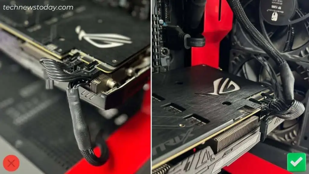 GPU Sag: How to Prevent It? 2 pcie-cable-from-upwards-not-downwards-1024x576